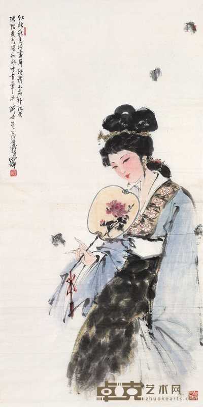 白伯骅 红烛秋光 镜心 135×68cm